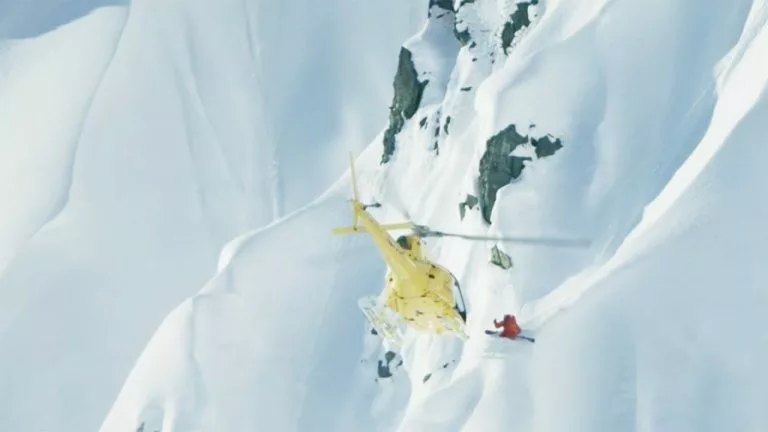 Video: Heliskiing in Alaska on insanely steep lines. | Legs of Steel: Same Difference