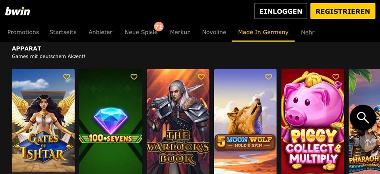 bwin slots app spiele
