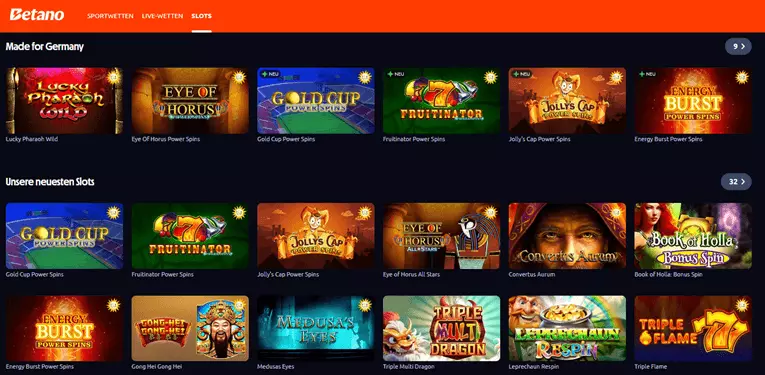 Betano slots